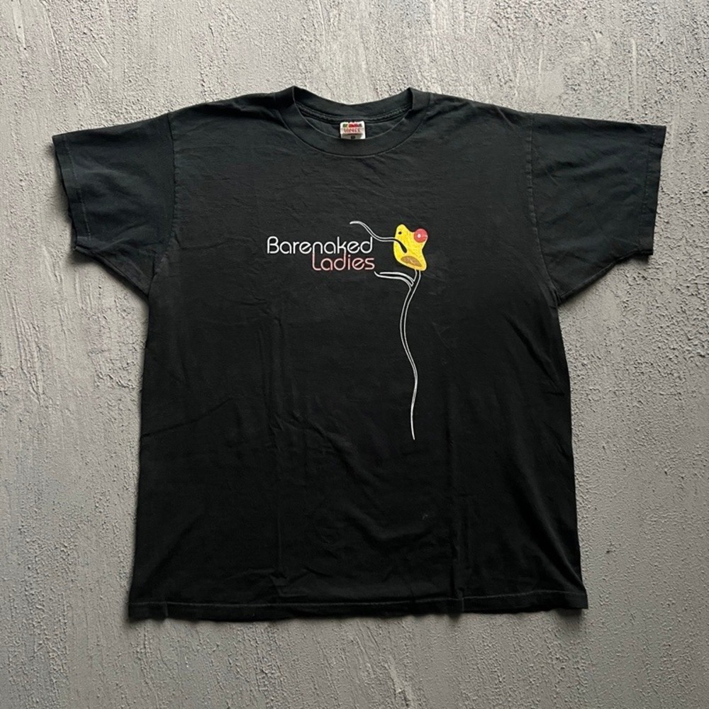 Vintage Barenaked‎ Ladies Shirt XL Black 1990s Band Tee